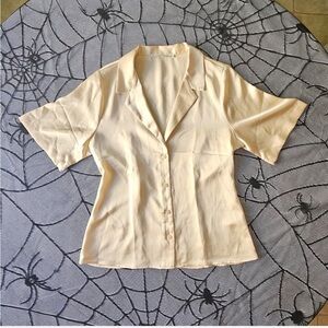 Abercrombie & Fitch Light Beige Button-Down Shirt